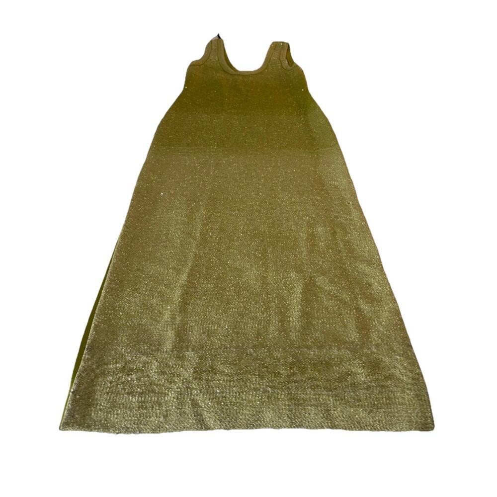 St. John Sequin Knit Maxi Dress SZ L - Picture 6 of 12